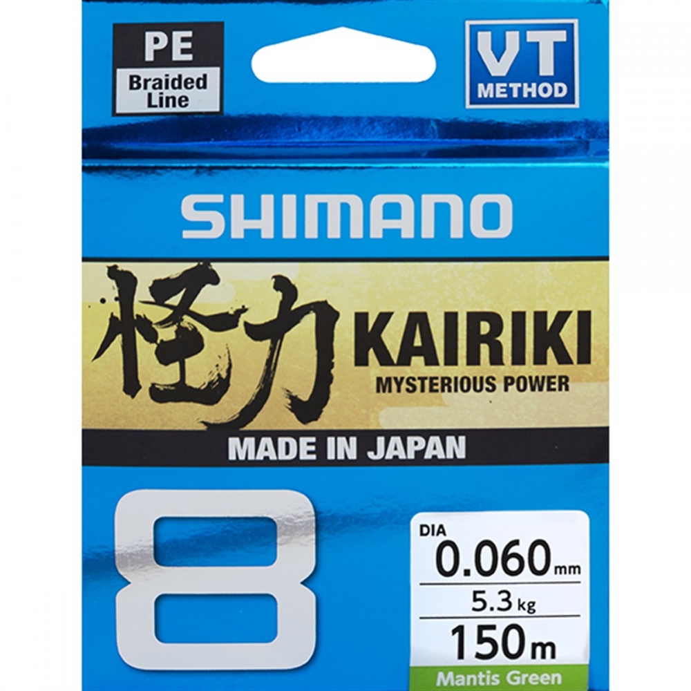 Shimano Kairiki 8 150m Mantis Green 0.06mm/5.3kg 