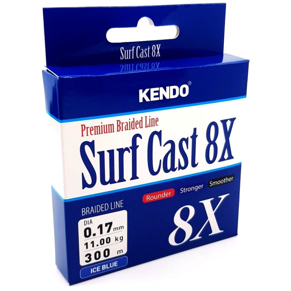 Kendo Surf Cast 8X Fıghtıng 300 mt Örgü İp ( ICE BLUE) 0,17mm