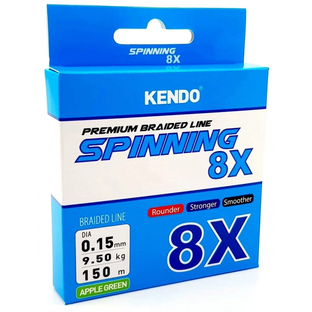 Kendo Spinning 8X Fighting 150 mt Örgü ip (Apple Green) 0,15mm