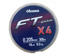 Okuma Ft-*4 Braided Line 300 mt Grey Örgü İp 0,165mm