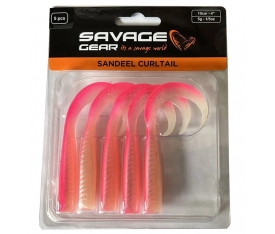Savage Gear LB Sandeel Curltail 7cm Pink Glow 6 Adet