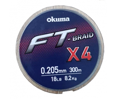 Okuma Ft-*4 Braided Line 300 mt Grey Örgü İp 0,130mm