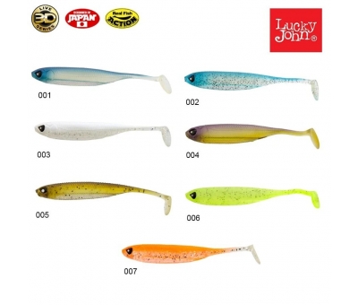 Lucky John Makora 3D Shad Tail 5'' (12.7 cm) 4P Silikon Yem Renk Kodu :002